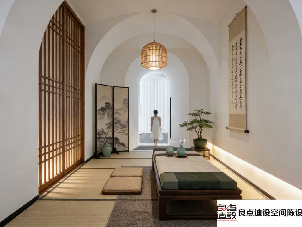 躺进宋画里做SPA!这家把“疗愈感”刻进DNA的美容院绝了✨新中式禅意风装修软装设计